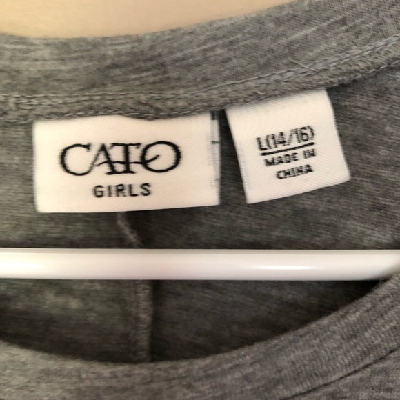 Cato grey tshirt with white sheer hem - Picture 3 of 4